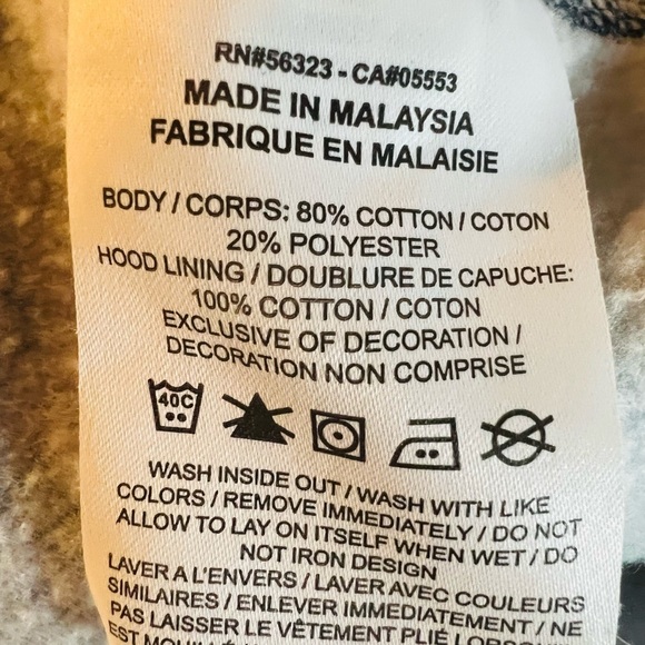 Nike Boys Size XL Blue Abstract Graphic Hoodie with Orange Accents - Picture 4 of 9